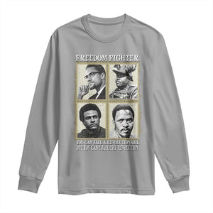 Freedom Fighters Heritage Long Sleeve Shirt Malcolm X Marcus Garvey Huey P Newton Steve Biko Revolution TS02 Sport Gray Print Your Wear