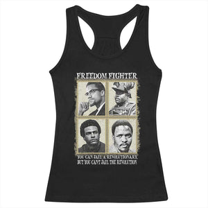 Freedom Fighters Heritage Racerback Tank Top Malcolm X Marcus Garvey Huey P Newton Steve Biko Revolution TS02 Black Print Your Wear