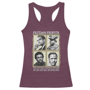 Freedom Fighters Heritage Racerback Tank Top Malcolm X Marcus Garvey Huey P Newton Steve Biko Revolution TS02 Maroon Print Your Wear