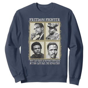 Freedom Fighters Heritage Sweatshirt Malcolm X Marcus Garvey Huey P Newton Steve Biko Revolution TS02 Navy Print Your Wear