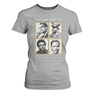 Freedom Fighters Heritage T Shirt For Women Malcolm X Marcus Garvey Huey P Newton Steve Biko Revolution TS02 Sport Gray Print Your Wear