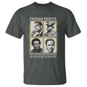 Freedom Fighters Heritage T Shirt Malcolm X Marcus Garvey Huey P Newton Steve Biko Revolution TS02 Dark Heather Print Your Wear