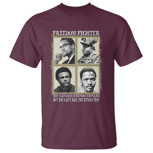 Freedom Fighters Heritage T Shirt Malcolm X Marcus Garvey Huey P Newton Steve Biko Revolution TS02 Maroon Print Your Wear