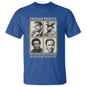 Freedom Fighters Heritage T Shirt Malcolm X Marcus Garvey Huey P Newton Steve Biko Revolution TS02 Royal Blue Print Your Wear