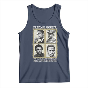 Freedom Fighters Heritage Tank Top Malcolm X Marcus Garvey Huey P Newton Steve Biko Revolution TS02 Navy Print Your Wear
