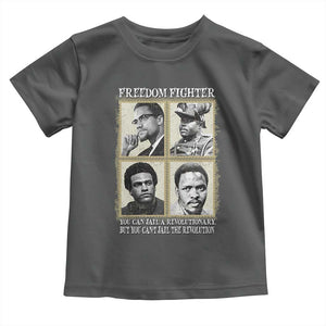 Freedom Fighters Heritage Toddler T Shirt Malcolm X Marcus Garvey Huey P Newton Steve Biko Revolution TS02 Dark Heather Print Your Wear