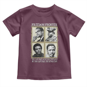 Freedom Fighters Heritage Toddler T Shirt Malcolm X Marcus Garvey Huey P Newton Steve Biko Revolution TS02 Maroon Print Your Wear