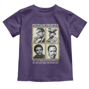 Freedom Fighters Heritage Toddler T Shirt Malcolm X Marcus Garvey Huey P Newton Steve Biko Revolution TS02 Purple Print Your Wear