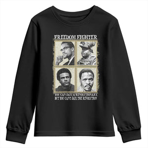 Freedom Fighters Heritage Youth Sweatshirt Malcolm X Marcus Garvey Huey P Newton Steve Biko Revolution TS02 Black Print Your Wear