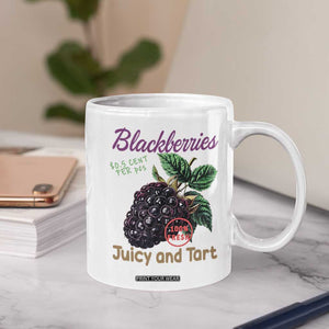 Fresh Juicy Blackberries Coffee Mug Retro Vintage Backberry Farmers Market TS02 Print Your Wear