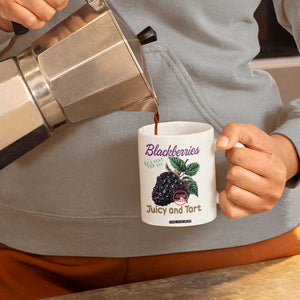 Fresh Juicy Blackberries Coffee Mug Retro Vintage Backberry Farmers Market TS02 Print Your Wear