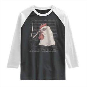 Fried Chicken 420 Raglan Shirt Funny Weed Stoner Cannabis TS10 Black White Print Your Wear