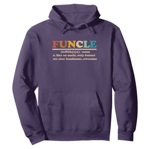 Funcle Funny Uncle Hoodie Like An Uncle Only Funner Fathers Day TS10 Purple Print Your Wear