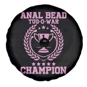 Funny #1 Anal Bead Tug O War Champion Spare Tire Cover Pink Adult Humor Cringe - PrintYourWear Diameter: 26 inches Camera Hole Size: No hole