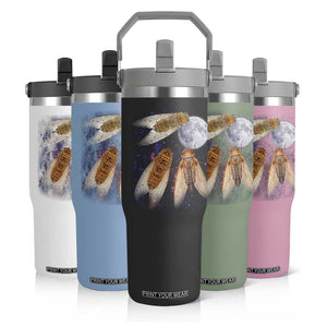 Funny 3 Cicadas Concert Fest Moon Cicada Reunion Flip Straw Tumbler TS11 Print Your Wear