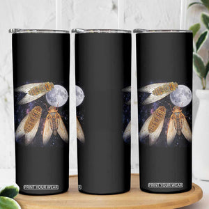 Funny 3 Cicadas Concert Fest Moon Cicada Reunion Skinny Tumbler TS11 Print Your Wear