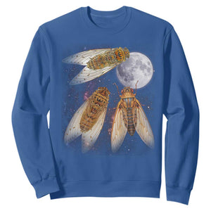 Funny 3 Cicadas Concert Fest Moon Cicada Reunion Sweatshirt TS11 Royal Blue Print Your Wear