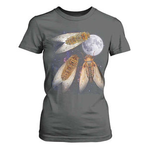 Funny 3 Cicadas Concert Fest Moon Cicada Reunion T Shirt For Women TS11 Dark Heather Print Your Wear