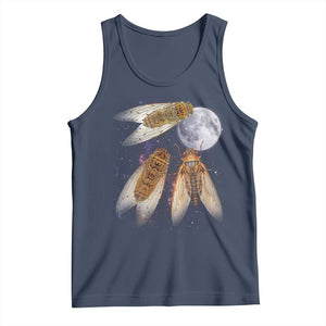 Funny 3 Cicadas Concert Fest Moon Cicada Reunion Tank Top TS11 Navy Print Your Wear