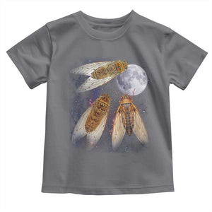 Funny 3 Cicadas Concert Fest Moon Cicada Reunion Toddler T Shirt TS11 Charcoal Print Your Wear