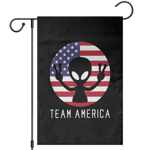 Funny 4th Of July Alien Garden Flag Team America USA Flag UFO TS11 Black Print Your Wear