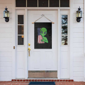 Funny 4th Of July Alien Garden Flag USA American Flag UFO TS11 Print Your Wear