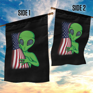 Funny 4th Of July Alien Garden Flag USA American Flag UFO TS11 Print Your Wear
