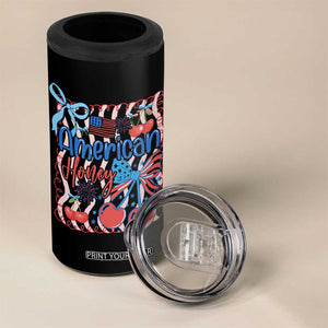 Funny 4th Of July American Honey 4 in 1 Can Cooler Tumbler USA Independence Day Coquette TS11 Print Your Wear