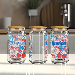 Funny 4th Of July American Honey Glass Can USA Independence Day Coquette TS11 Print Your Wear