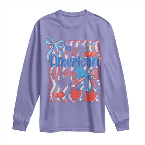 Funny 4th Of July American Honey Long Sleeve Shirt USA Independence Day Coquette TS11 Violet Print Your Wear