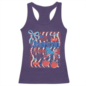 Funny 4th Of July American Honey Racerback Tank Top USA Independence Day Coquette TS11 Purple Print Your Wear