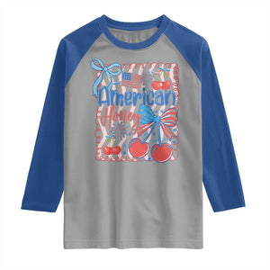 Funny 4th Of July American Honey Raglan Shirt USA Independence Day Coquette TS11 Sport Gray Royal Print Your Wear