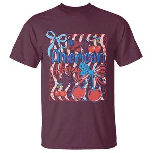 Funny 4th Of July American Honey T Shirt USA Independence Day Coquette TS11 Maroon Print Your Wear