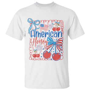 Funny 4th Of July American Honey T Shirt USA Independence Day Coquette TS11 White Print Your Wear