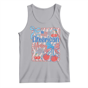 Funny 4th Of July American Honey Tank Top USA Independence Day Coquette TS11 Athletic Heather Print Your Wear