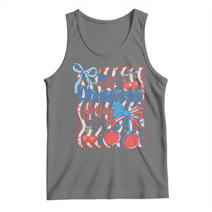 Funny 4th Of July American Honey Tank Top USA Independence Day Coquette TS11 Black Heather Print Your Wear