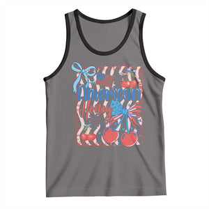 Funny 4th Of July American Honey Tank Top USA Independence Day Coquette TS11 Deep Heather Black Print Your Wear