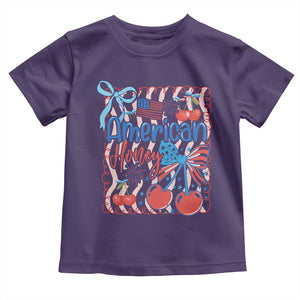 Funny 4th Of July American Honey Toddler T Shirt USA Independence Day Coquette TS11 Purple Print Your Wear