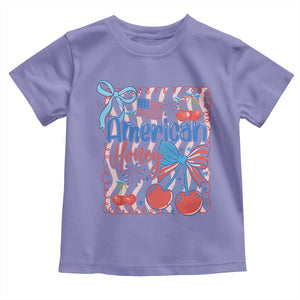 Funny 4th Of July American Honey Toddler T Shirt USA Independence Day Coquette TS11 Violet Print Your Wear