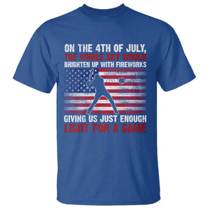 Funny 4th Of July Baseball T Shirt The Whole Sky Would Brighten Up With Fireworks American Flag TS11 Royal Blue Print Your Wear