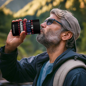 Funny 4th Of July Beer Drinking Lover 4 in 1 Can Cooler Tumbler I'm Star Spangled Hammered TS11 Print Your Wear