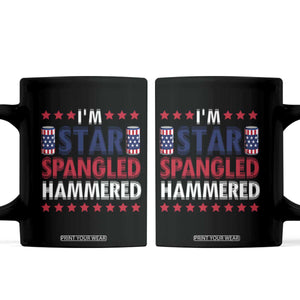 Funny 4th Of July Beer Drinking Lover Coffee Mug I'm Star Spangled Hammered TS11 Black Print Your Wear