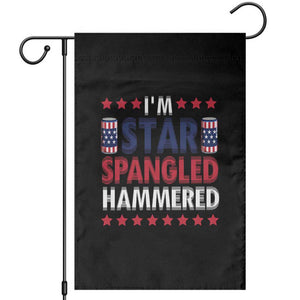Funny 4th Of July Beer Drinking Lover Garden Flag I'm Star Spangled Hammered TS11 Black Print Your Wear