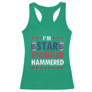 Funny 4th Of July Beer Drinking Lover Racerback Tank Top I'm Star Spangled Hammered TS11 Irish Green Print Your Wear