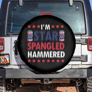 Funny 4th Of July Beer Drinking Lover Spare Tire Cover I'm Star Spangled Hammered TS11 No hole Black Print Your Wear