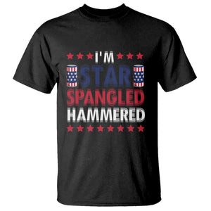 Funny 4th Of July Beer Drinking Lover T Shirt I'm Star Spangled Hammered TS11 Black Print Your Wear
