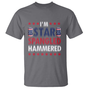 Funny 4th Of July Beer Drinking Lover T Shirt I'm Star Spangled Hammered TS11 Charcoal Print Your Wear