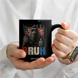 Funny 4th Of July Bigfoot Bruh Coffee Mug Patriotic Sasquatch American US Flag TS11 Print Your Wear