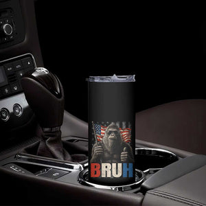 Funny 4th Of July Bigfoot Bruh Skinny Tumbler Patriotic Sasquatch American US Flag TS11 Print Your Wear
