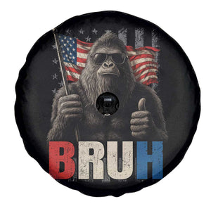 Funny 4th Of July Bigfoot Bruh Spare Tire Cover Patriotic Sasquatch American US Flag TS11 Print Your Wear